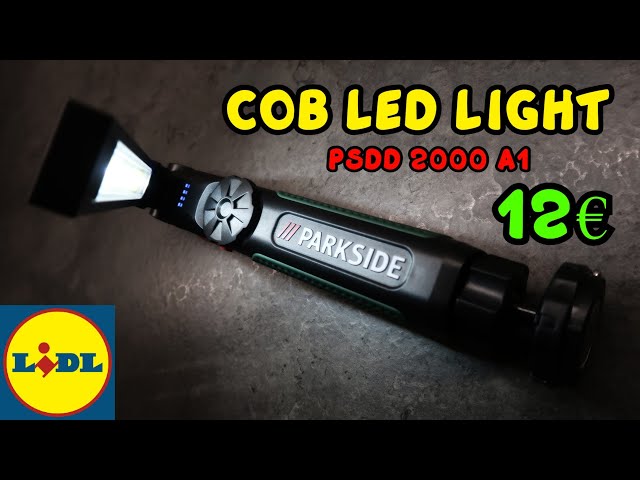 PARKSIDE LED COB A1 PSDD light - 2000 [2021] 1st Unboxing - YouTube + Test 