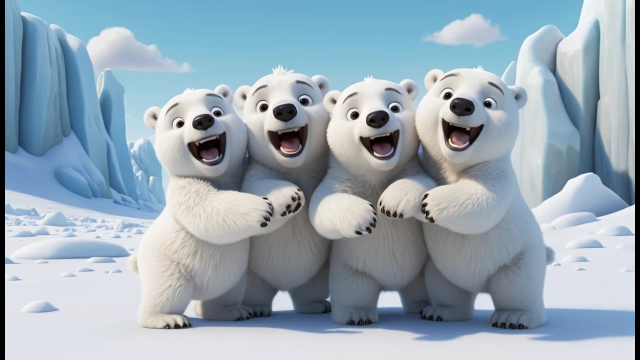 Five Little Polar Bears Roll Roll Roll | Winter Counting Song & Arctic ...