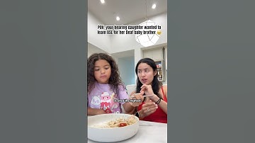 POV: your hearing daughter wanted to learn ASL for her Deaf baby brother 🥹 #asl #momlife