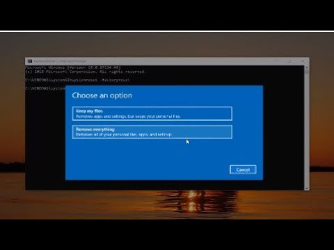 How do I factory reset my computer using command prompt?