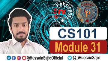 CS101 Module 31 | Data Compression Compressing Audio video| Hussain Sajid | Urdu / Hindi
