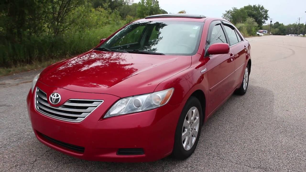 2007 Red Toyota Camry Hybrid - YouTube