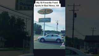 My Top 10 food spots in the downtown Newport News (bad newz) VA area !!! Full vid on IG and Tik Tok