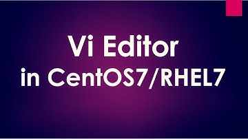 Vi Editor in RHEL7/Centos7 in Hindi | Techie Ansh