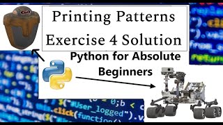 Printing Patterns Solution & Shout outs Exercise 4 | Python for Absolute Beginners in English | #33