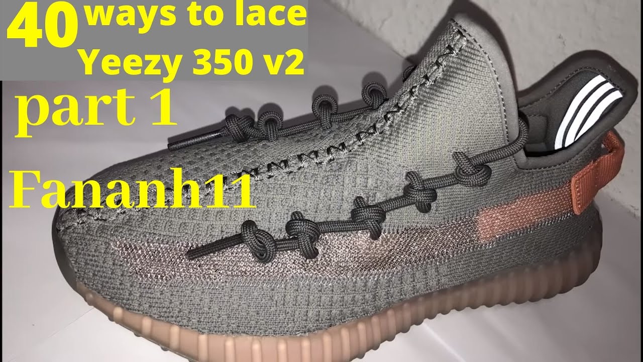 How to lace Yeezy 350 Part 1: KAWS 1-2 