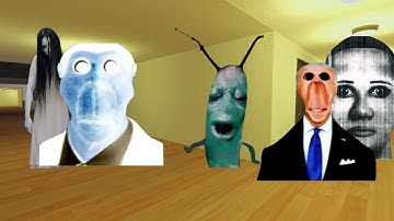 OBUNGA PLANKTON VS SO MANY NEXTBOT IN LIMINAL HOTEL #GMod #GarrysMod #EkuOnGMod #Nextbot