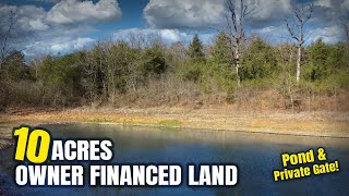 10 acres Bull Shoals Lake w/ Large Pond and a Private Gate!  - Owner Financed Land for Sale! - BN01