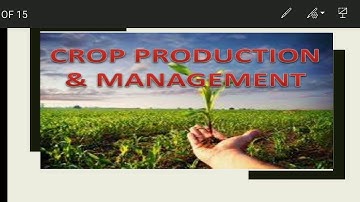 Chapter 9 crop production and its management