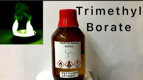 Making and burning trimethyl borate (method 1: methanol and boric acid)