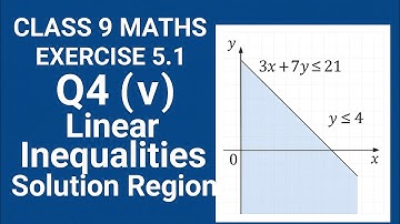 Class 9 Maths | Exercise 5.1 | Q4 (v) | Linear Inequalities  | Shading of the Solution Region