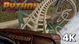 POV: Python (Front Row) at Winter Efteling 2025 4K 30FPS | Arrow Dynamics & Vekoma | Corkscrew Details