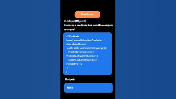 Java 8 | Predicate | Functional Interface | Java Stream #corejava #java #java8 #javaexamples #shorts