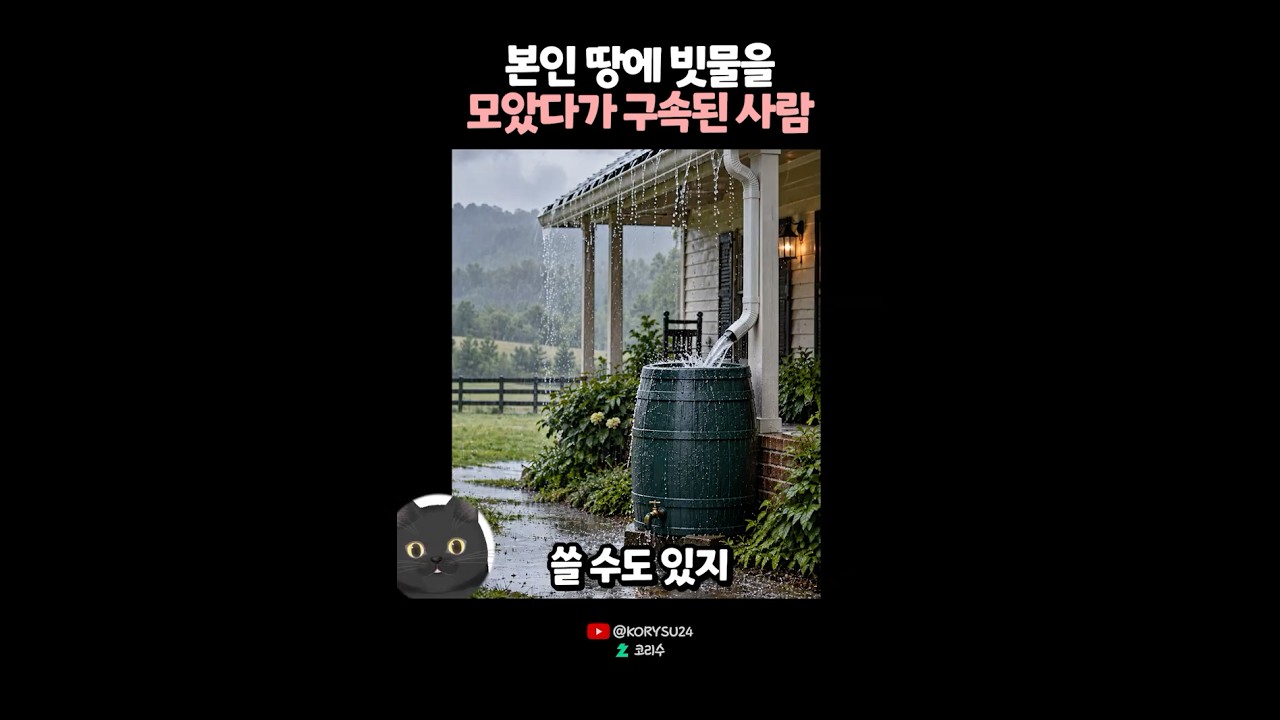 본인땅에 빗물을 모았다가 구속된 사람? 😨