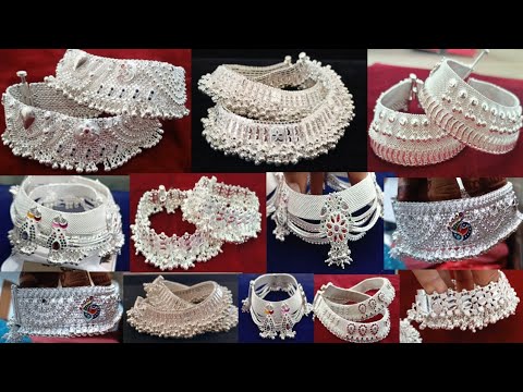 Latest Heavy Silver Anklet Designs 2022 With Price // Rajwadi Pattern Dulhan Payal Designs