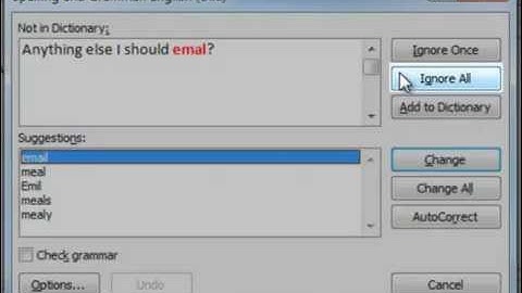 Using the Spell Checker in Outlook 2010