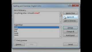 Using the Spell Checker in Outlook 2010