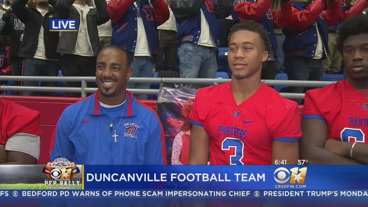 CBS 11 Pep Rally: Duncanville H.S. Panther Football Team