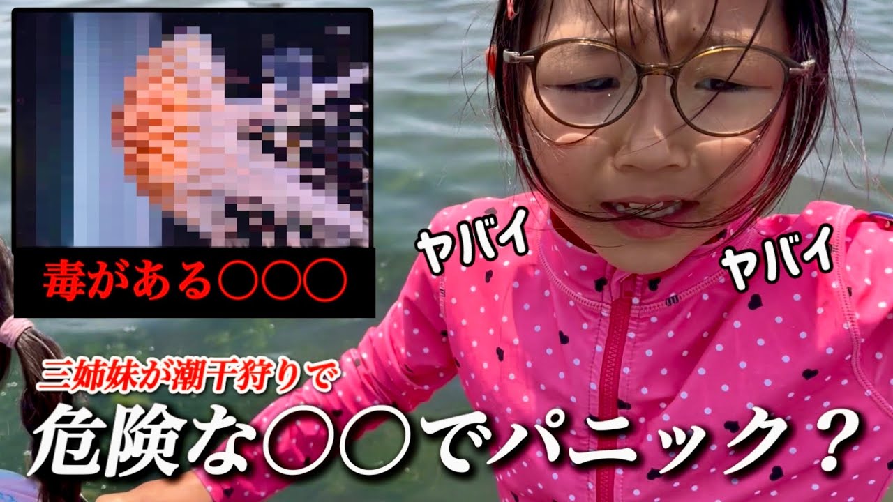 【海でハプニング】三姉妹は潮干狩りとゴミ拾いイベントに参加したが大パニックに？