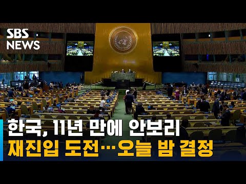 한국, 11년 만에 안보리 재진입 도전…오늘 밤 결정 / SBS