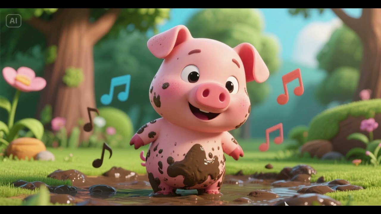 Baby Piglet's Muddy Song Nursery Rhymes Kids Songs - YouTube
