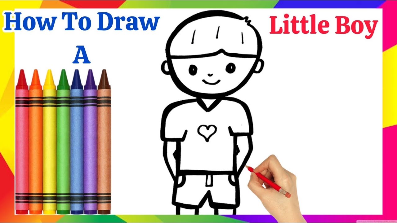 How to draw a little boy || boy drawing || Drawing for kids - YouTube