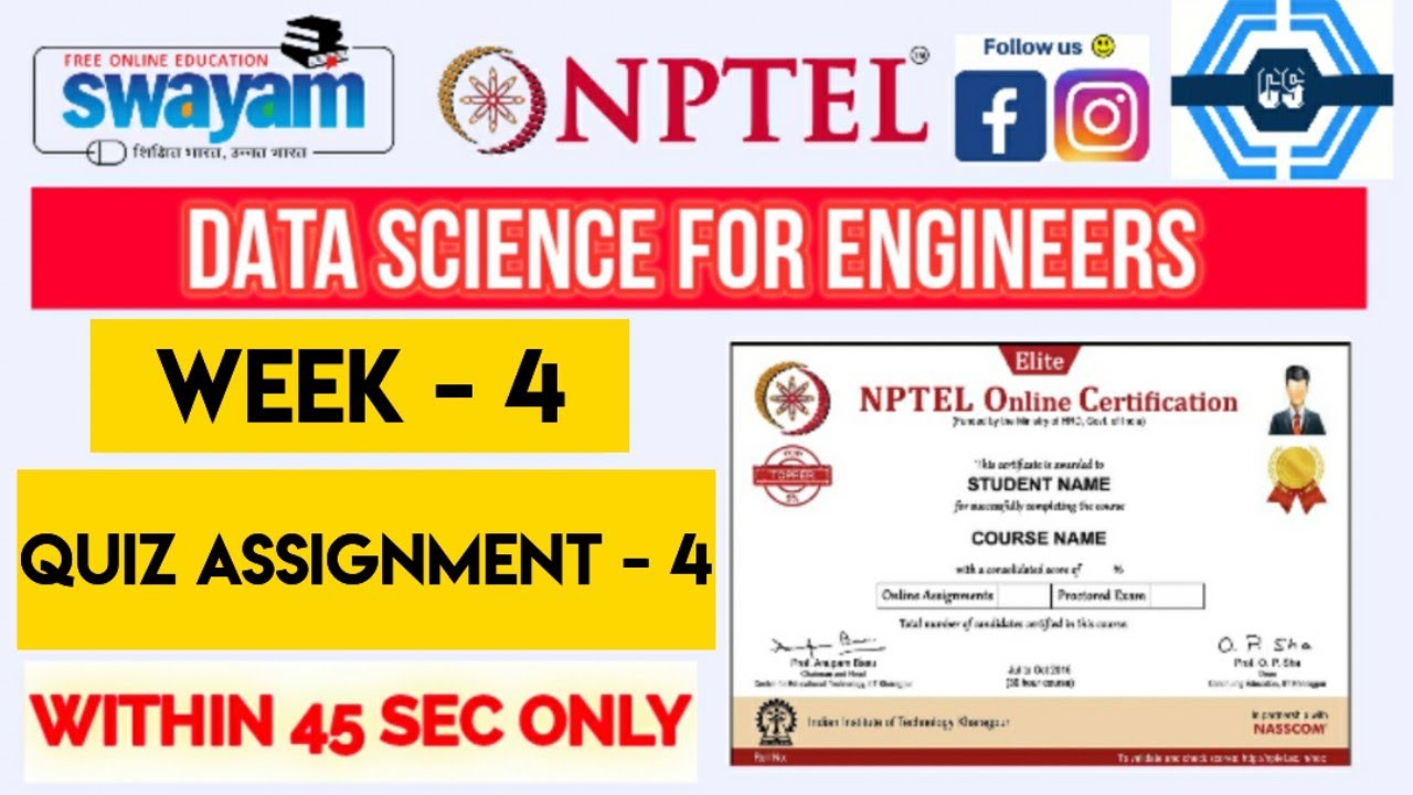 nptel data science for engineers assignment 4 answers 2023