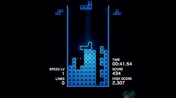 Tetris® Effect back to back to back to back t-spin triple setup and execution 2D