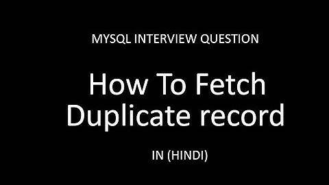 Fetch duplicate records in mysql query