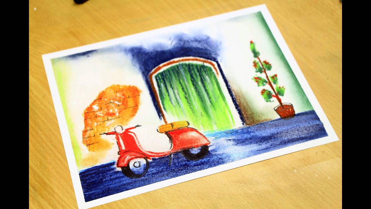 Easy Painting #81 / Beautiful Vintage painting Step By Step / Soft ...