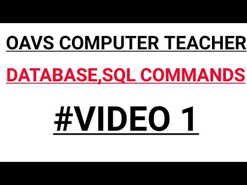 oavs computer teacher||sql commands part-1 - YouTube