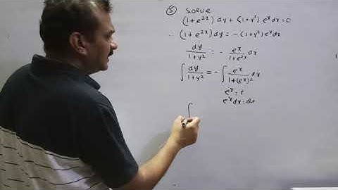 Differential Equation of First Order and First Degree- Variable Separable Method ( Lecture-1)