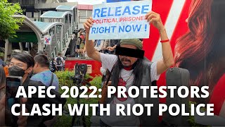 APEC 2022: Protestors Clash with Riot Police in Bangkok, Thailand
