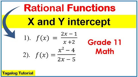 Math 11 X and y intercepts of Rational Function #grade11 #genmath #rationalfunction #intercepts