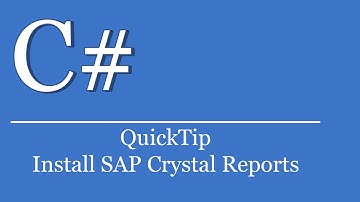 QuickTip #316 - C# Visual Studio 2015 .NET Tutorial - Install SAP Crystal Reports on Windows 10