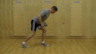 Bent Over Dumbbell Row Split Squat Stance