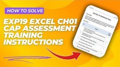 Exp19_Excel_Ch01_CapAssessment_Training | Excel Ch01 CapAssessment Training | @myitlabsolutions161