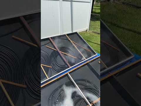 DIY Solar Pool Heater - Oh Yeah 🔥🔥😎 #shorts #solar #heater