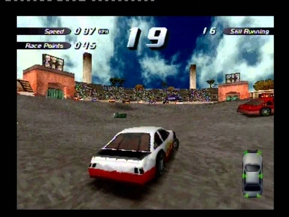 Destruction Derby 2 Red Pike Arena PS1 Gameplay #5