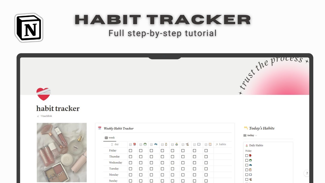 Master Your Habits with This Notion Habit Tracker *FREE* Template | Step-by-Step Guide