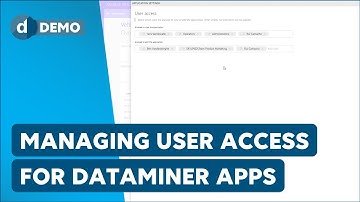 Managing User Access for DataMiner Apps