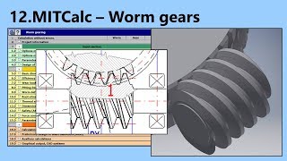 Worm Gear Calculation and Design (MITCalc-12)