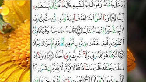 تصحيح التلاوه لسورة الكهف من الآيه 35الى 45