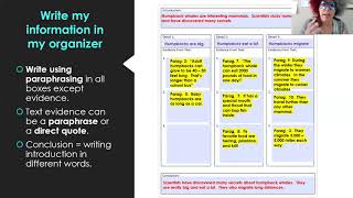 Writing an Informational Paragraph Using a Graphic Organizer