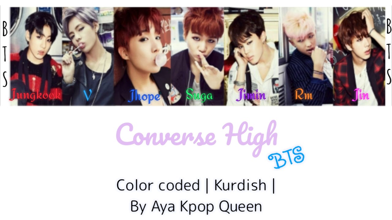 converse high lyrics bts color coded