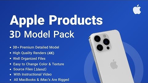 30+ 3d model of apple products, Designed in Blender