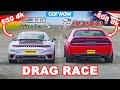 Dodge Challenger Demon v Porsche 911 Turbo S - DRAG RACE