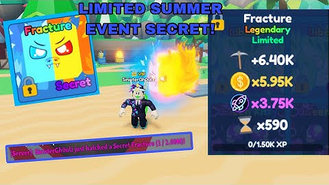 HATCHED THE NEW LIMITED *FRACTURE* SECRET PET! - Mining Simulator 2 (Roblox)