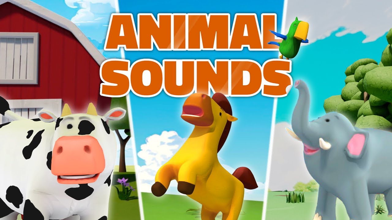 Animal Sounds | Learn Animal Sounds | Animated Kids Song - YouTube