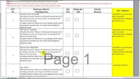 Đào tạo QA/QC ngành may: Biên bản và các bước kiểm container | CONTAINER CHECK LIST
